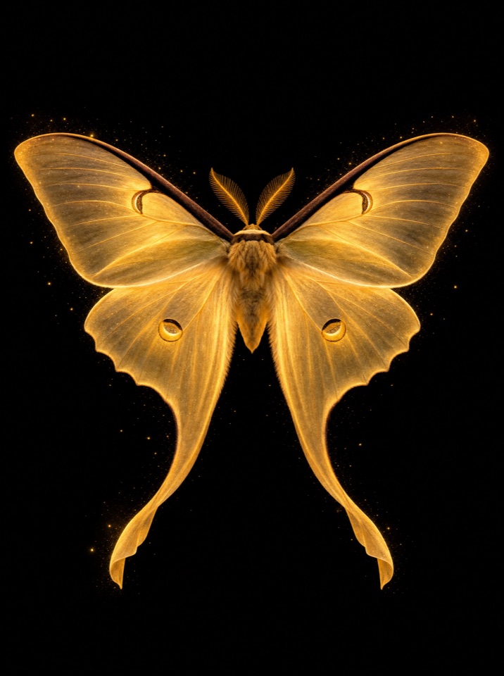 Luna moth plate